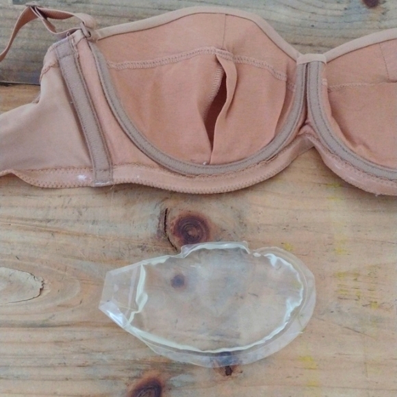 Malizia by LaPerla 2 Vintage Tan Convertible Water Implant Push Up Bra Size 34 - Picture 2 of 12